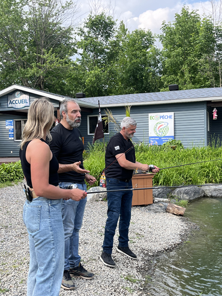 Tournage du deuxième épisode de l'émission Horizon Performance avec Jean Paré, Jean-François Mercier et Marie-Ève Dicaire.
