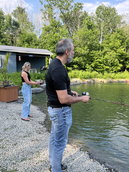 Tournage du deuxième épisode de l'émission Horizon Performance avec Jean Paré, Jean-François Mercier et Marie-Ève Dicaire.