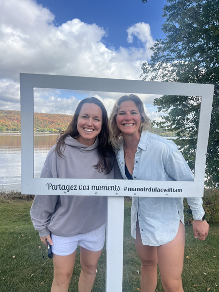 Tournage du cinquième épisode de l'émission Horizon Performance avec Karell Emard et l'animatrice Marie-Ève Dicaire.